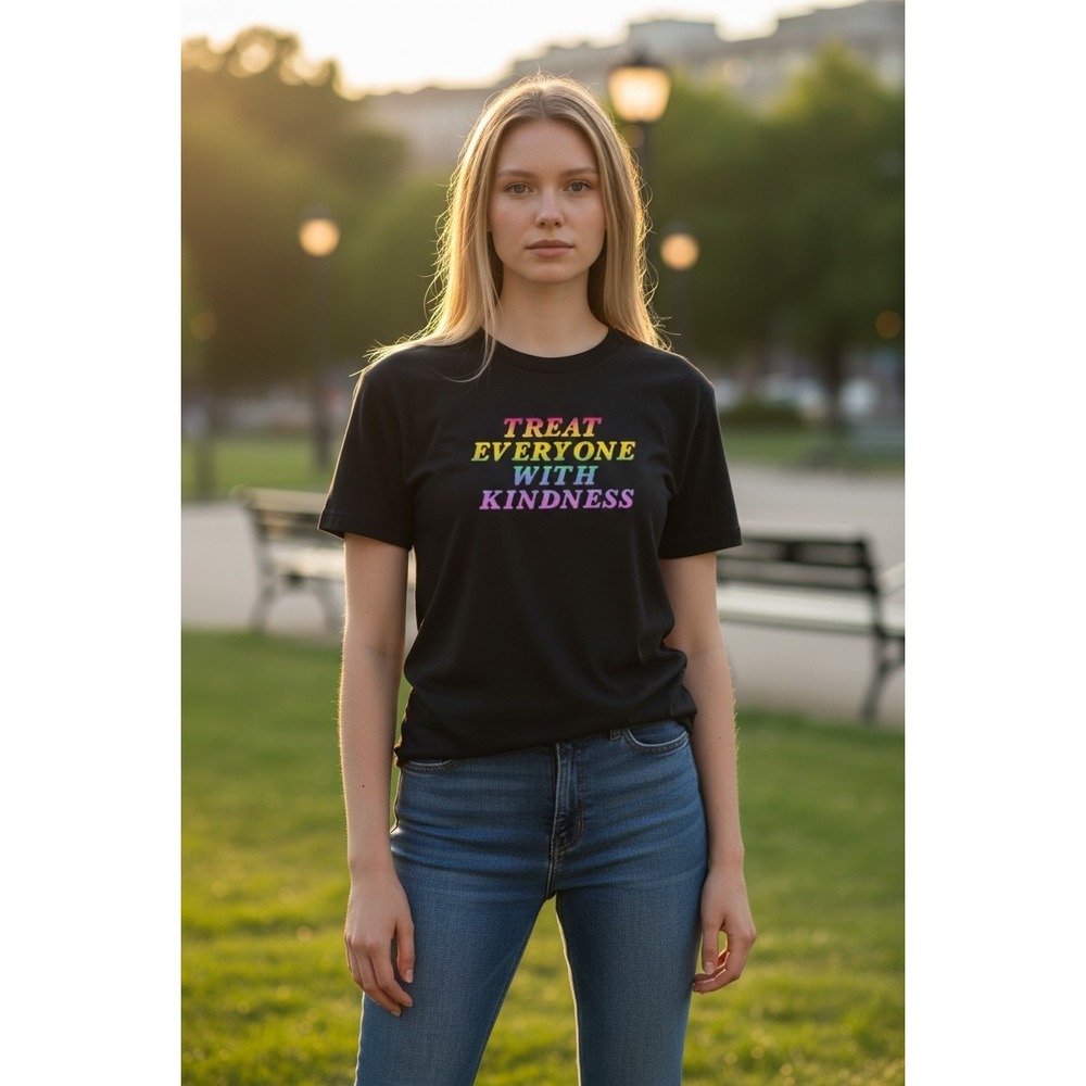 Love Kindness Mens Womens Unisex Graphic Rainbow Tee T Shirt S Small NEW NWT